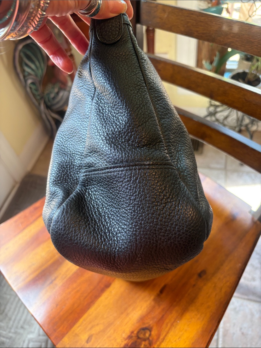 COACH pebbled Leather Central satchel Bag - Black - Picture 2 of 8